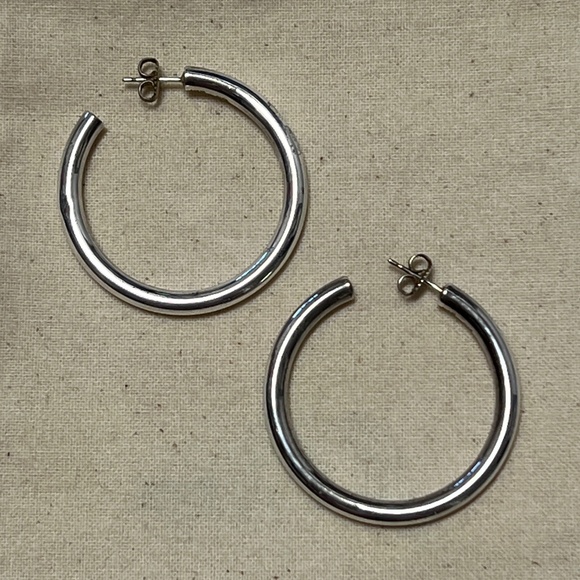 James Avery Fiesta Hoops Sterling Silver Earrings Large - Picture 5 of 6